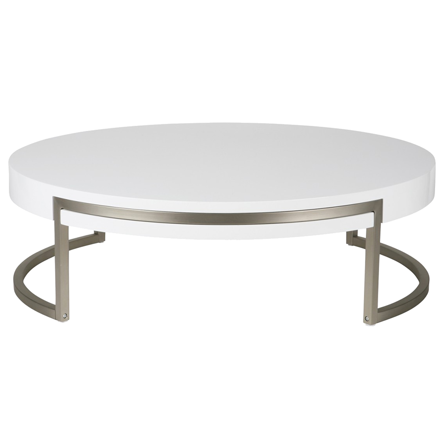 Modern White Coffee Table Free PNG Transparent Background 900x900px