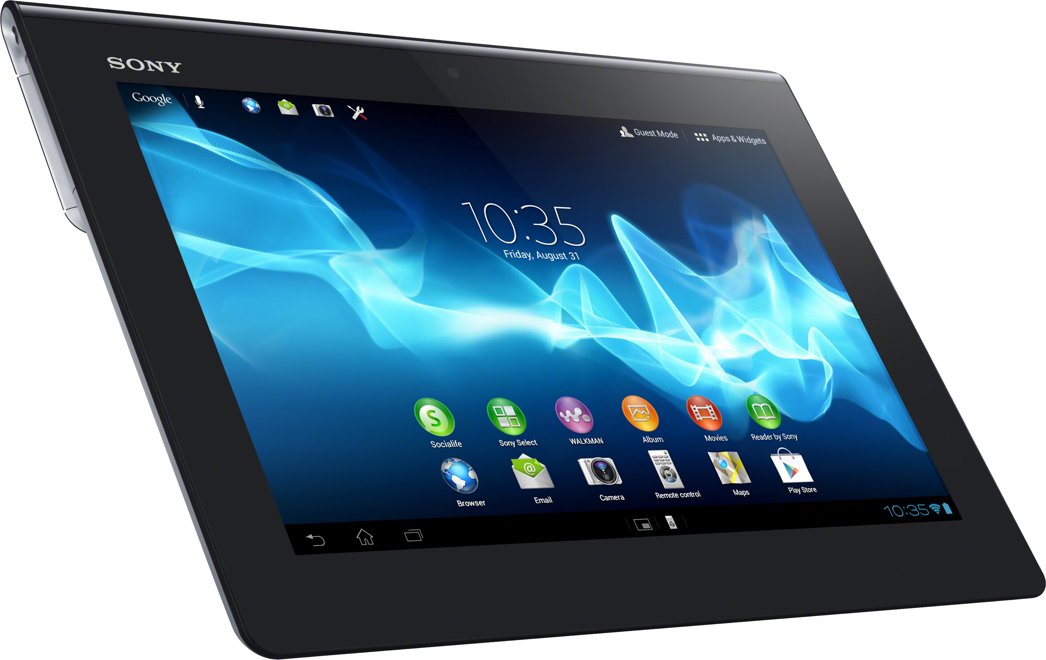 Menu Screen Sony Tablet PNG Transparent Background 3405x2148px ...