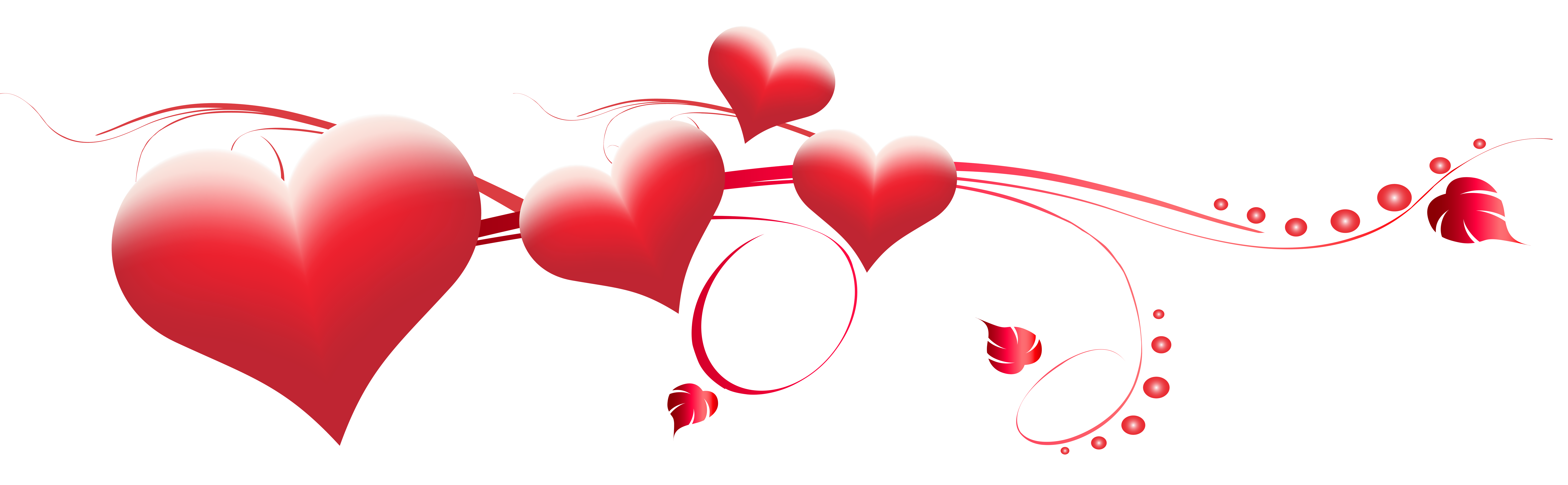 Valentine Clip Art PNG Transparent Background 8000x2473px - Filesize