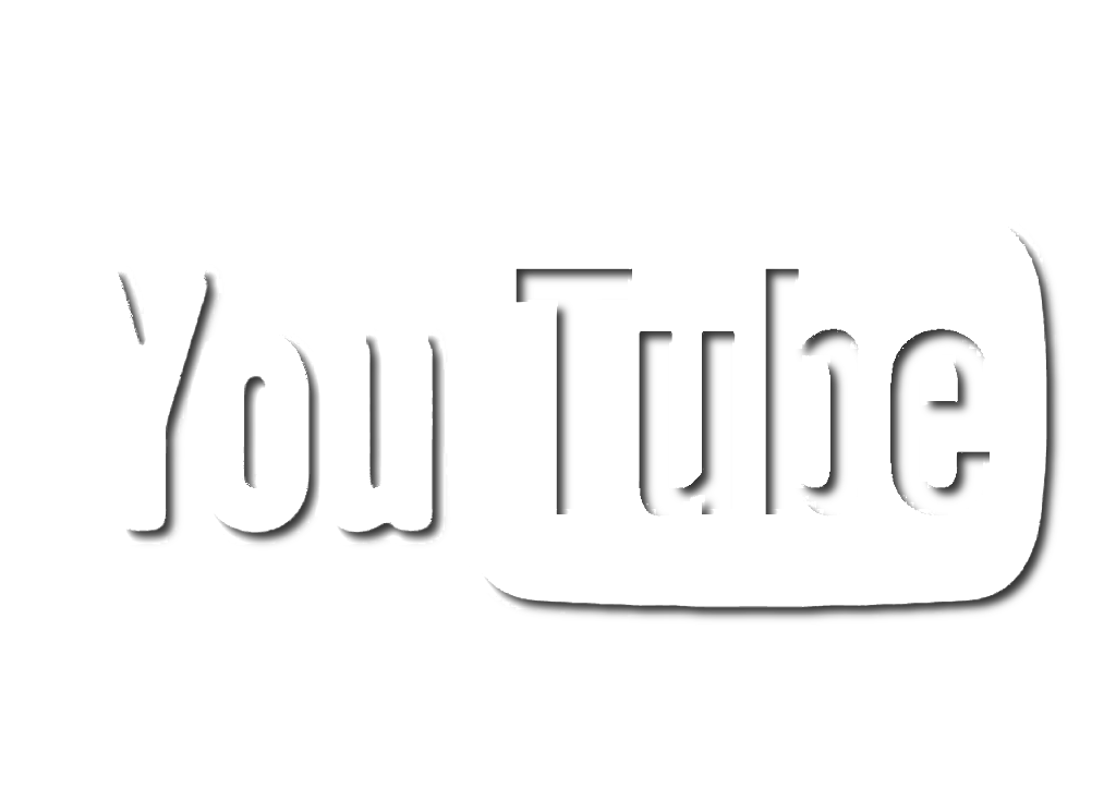 White Youtube Logo Free PNG Transparent Background 1024x724px