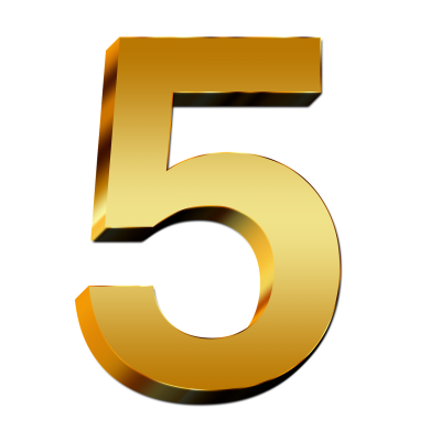 5 Numbers Clipart Photos PNG Images
