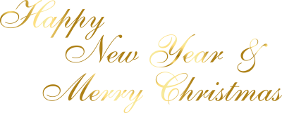 Happy New Year And Merry Christmas Png PNG Images