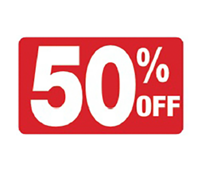 50 off images plastic signs 5 12 x 7 50% sign png