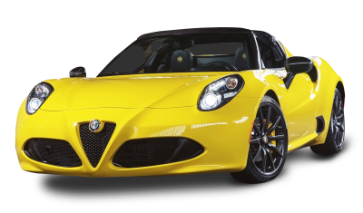 Alfa Romeo Yellow Sport Car Transparent PNG Images