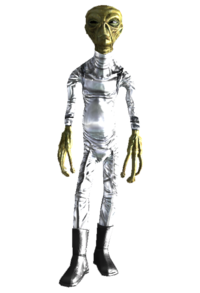 Alien Dressed In Astronaut Gown Photo PNG Images