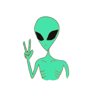 The Alien Who Made The Peace Sign Transparent Background PNG Images