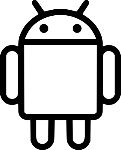 Black And White Android Clipart Png, Drawing PNG Images