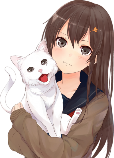 Anime girl PNG transparent image download, size: 730x1094px