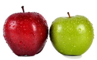 Apple Fruits Red And Green Clipart Transparent PNG Images