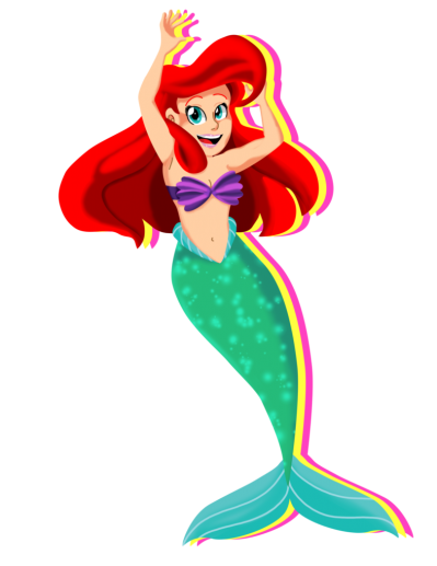 Red Mermaid Ariel Png PNG Images