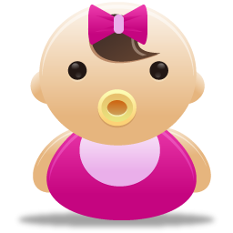 Pink Baby Girl icon Png PNG Images