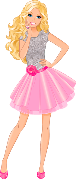 Beautiful Barbie in A Pink Skirt Png Clipart PNG Images