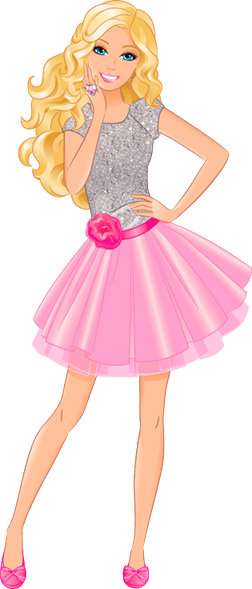 Beautiful Barbie In A Pink Skirt Png Clipart PNG Images