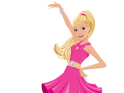 Pink Dress Barbie Png PNG Images