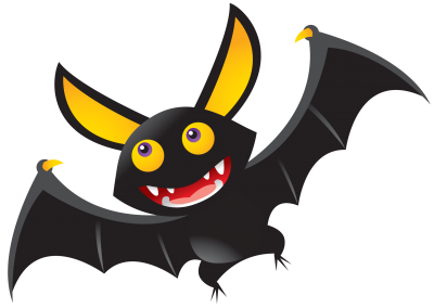 Black Cute Bat Illustration Transparent Background PNG Images