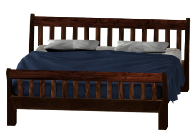 Dark Brown Bed Free Png PNG Images