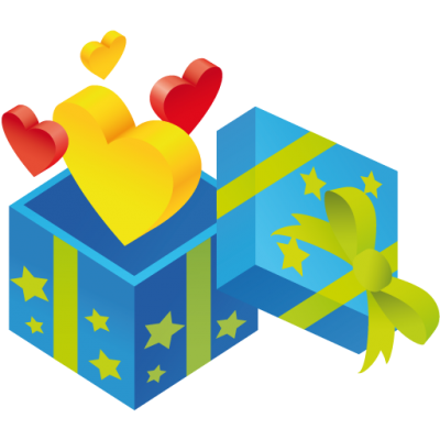 Gift Hearts Icon Png PNG Images