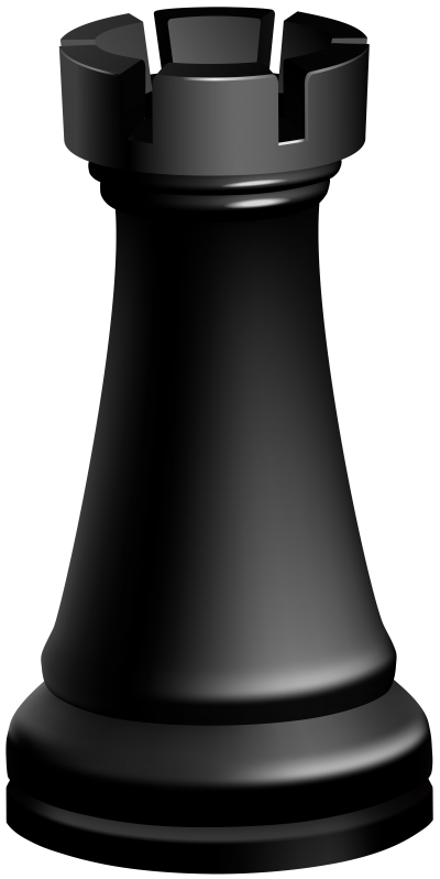 Rook Black Chess Piece Transparent Background PNG Images