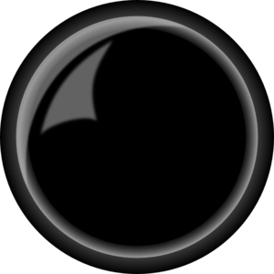 Round Shiny Black Transparent Button PNG Images