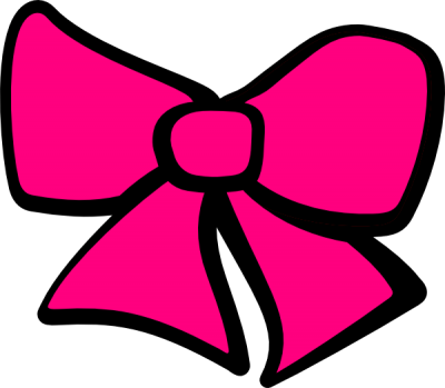 Cute black frame pink ribbon clipart png image