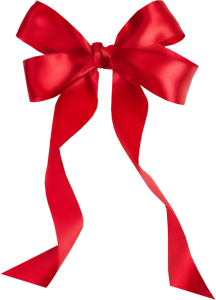 Red long ribbon with bow hd png vector
