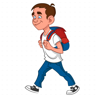 Animation Going To School Boy Transparent Clipart Free PNG Images