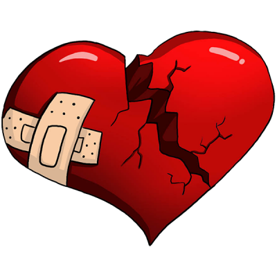 broken heart clipart transparent