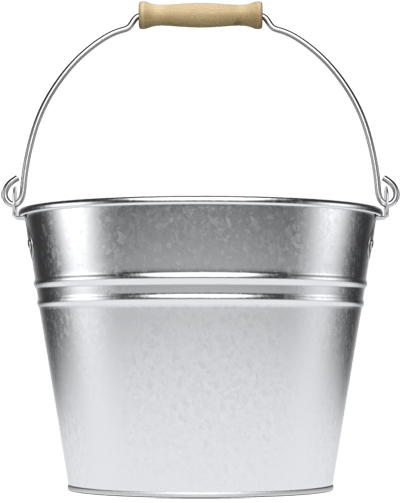Bucket Aluminum Transparent Background PNG Images