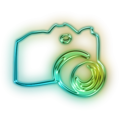 Green Glittering Camera Logo Transparent Illustration PNG Images