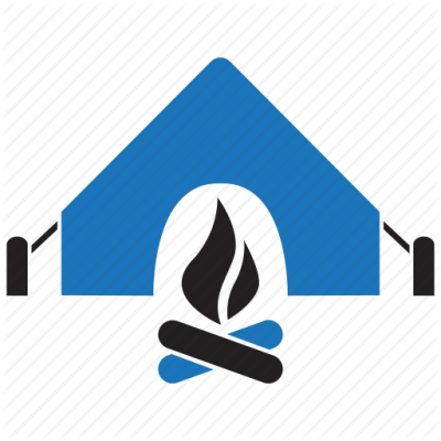 Tent, Illustration Of A Blue Camping Transparent Png PNG Images