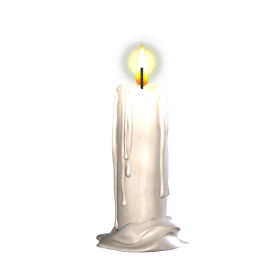 White Single Candle Transparent PNG PNG Images