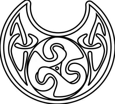 Celtic Necklace Black White Line Art Coloring Sheet Picture PNG Images