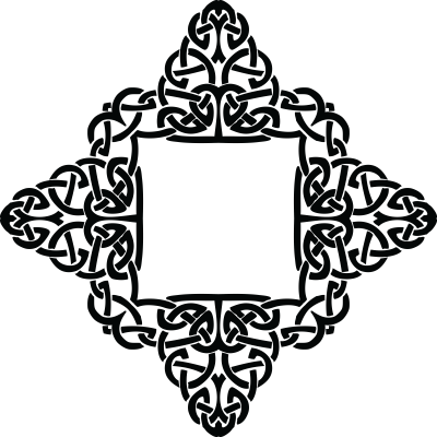 Clipart Of A Celtic Diamond Frame Border Design PNG Images