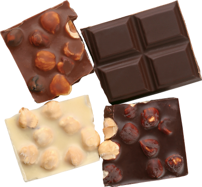 Chocolate With Delicious Hazelnuts Png Transparent PNG Images