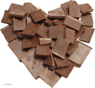 Heart shaped chocolate chips png transparent picture
