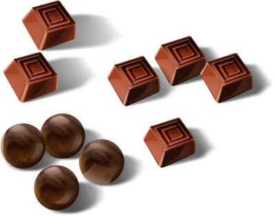 Round and square chocolate png hd image