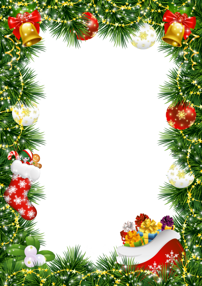 Bell Hanging Christmas Border Tree Transparent Background Png PNG Images