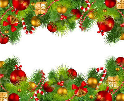 Christmas Border PNG Vector Images with Transparent background ...