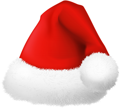 Fluffy Santa Christmas Hat Transparent Background PNG Images