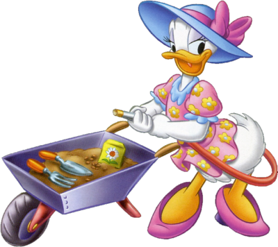 Wheelbarrow And Daisy Duck Clipart PNG Images