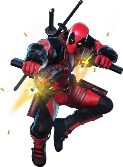 Flying Deadpool Comic Character Transparent Background PNG Images