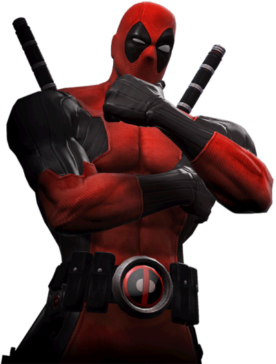 Red Costumed Heroes Deadpool Clipart Png PNG Images