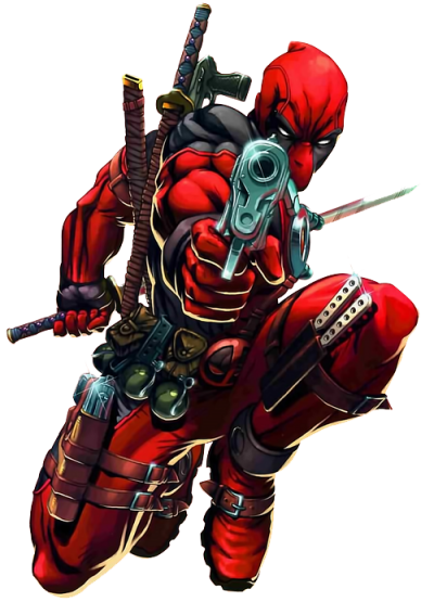 Shooting In Air Deadpool Free Transparent PNG Images