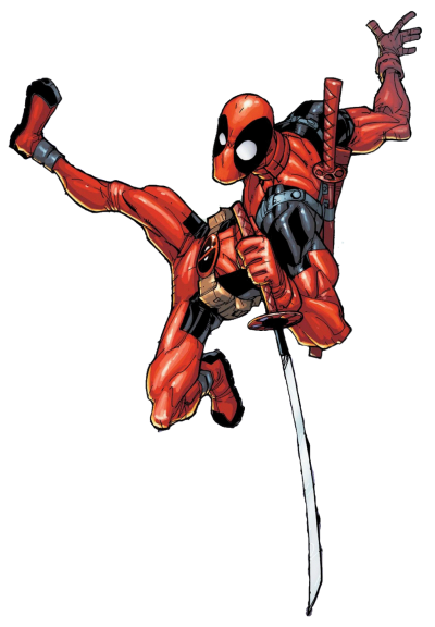 Swinging A Sword In Air Deadpool Png Transparent PNG Images