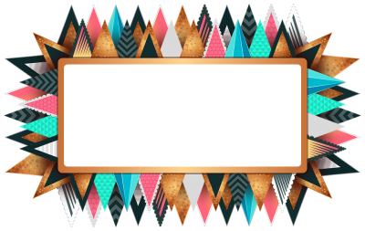 Colorful Shaped Frame Pattern Design Png PNG Images
