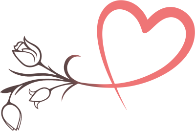 Heart And Rose Design Png Transparent PNG Images