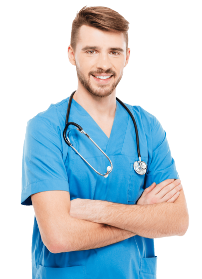 Male Intern Doctor Png Free In Blue Clothes PNG Images