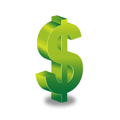 Dollar free cut out 3d image royalty stock images for png