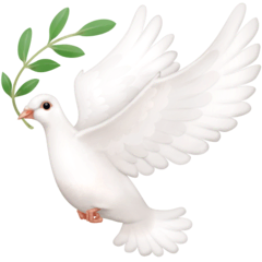 White Dove Holding A Leaf With its Mouth Png Clipart PNG Images