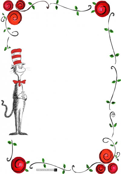 Dr Seuss Border Rose Frame Png PNG Images